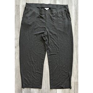J Jill Ponte Slim Leg Pants Womens Petite‎ XL Gray Stretch Pull On Zipper On Leg